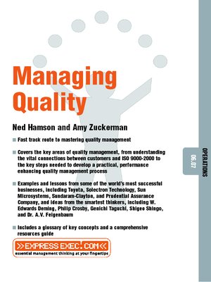 cover image of Managing Quality
